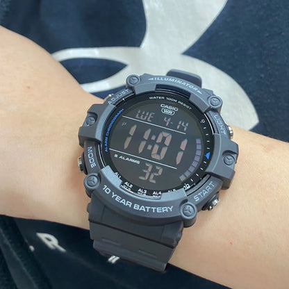 Montre Casio homme, dix ans d'autonomie, ensemble de luxe, montre de sport numérique LED étanche à quartz pour homme, relogio masculino AE-1500WH