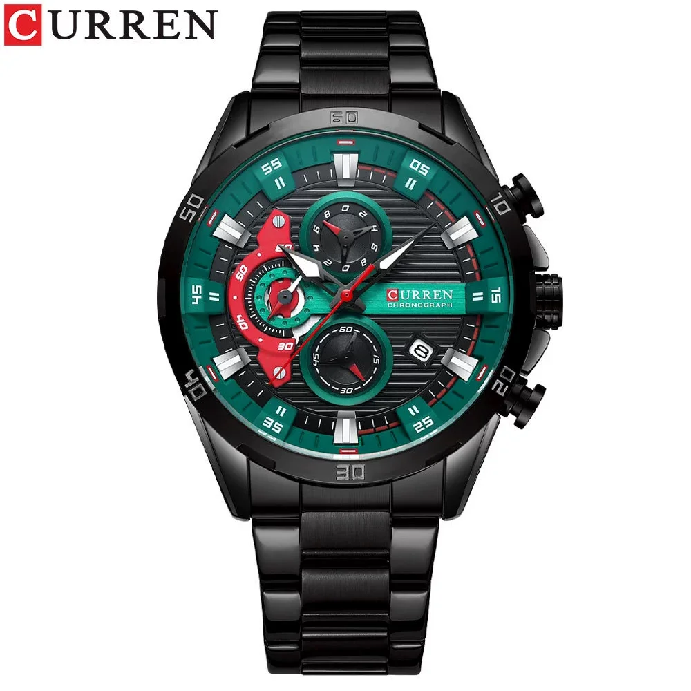 Stainless Steel Chronograph Luminous Dial Watch