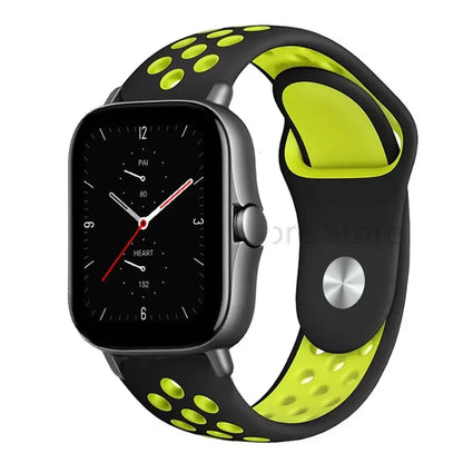 Silicone Strap For Amazfit GTS 4-3-2e Mini/GTR 4-3-Pro-2 47mm/GTR 2e/stratos 3 20mm/22mm Watch band sport Bracelet bip-U-S-lite
