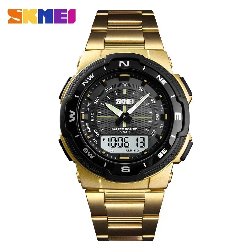 SKMEI 1370 Full Steel Business Watch Relogio Masculino