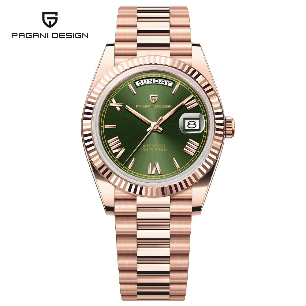 2025 Nouvelle montre PAGANI DESIGN pour homme DD36 or rose luxe automatique pour homme montres-bracelets mécaniques saphir miroir horloge