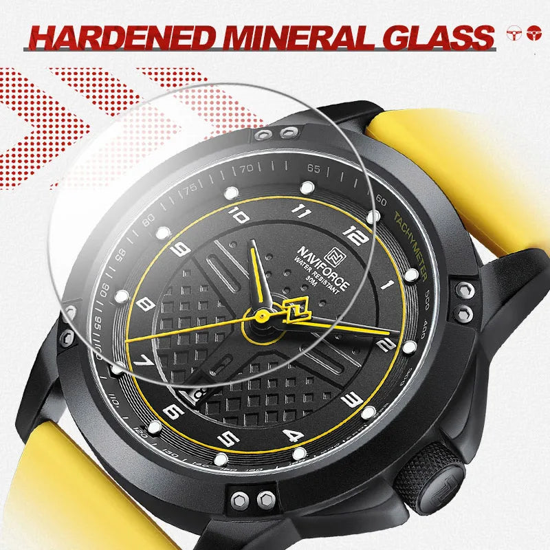 Montre NAVIFORCE pour Homme, Classique, Tendance, Date, Lumineuse, Étanche, Sport, Bracelet en Silicone, Montre-bracelet à Quartz Relogio Masculino 2025