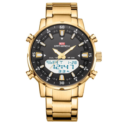 KAT-WACH KT 1815 Dual Display Alloy Case Watch