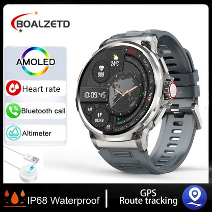 Montres intelligentes GPS ultra-performantes avec batterie 710 mAh, montres boussole étanches NOUVEAU pour hommes femmes 2025 Nouvelle montre intelligente GPS militaire sport pour hommes