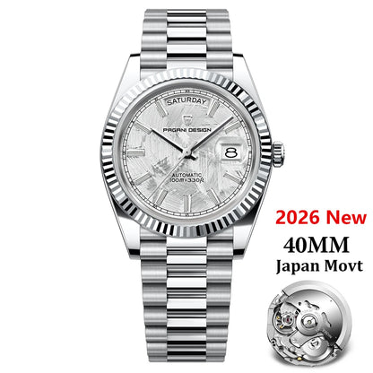 PAGANI DESIGN Montres Hommes DD40 Or Blanc Luxe Montre Automatique Hommes TMI NH36A Date Semaine Montres Mécaniques Pour Hommes Nouveauté 2026