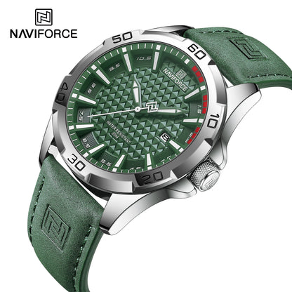 NAVIFORCE – Montres à Quartz Tendance pour Hommes, Bracelets en Cuir, Sport, Étanche, Calendrier, Horloge Relogio Masculino