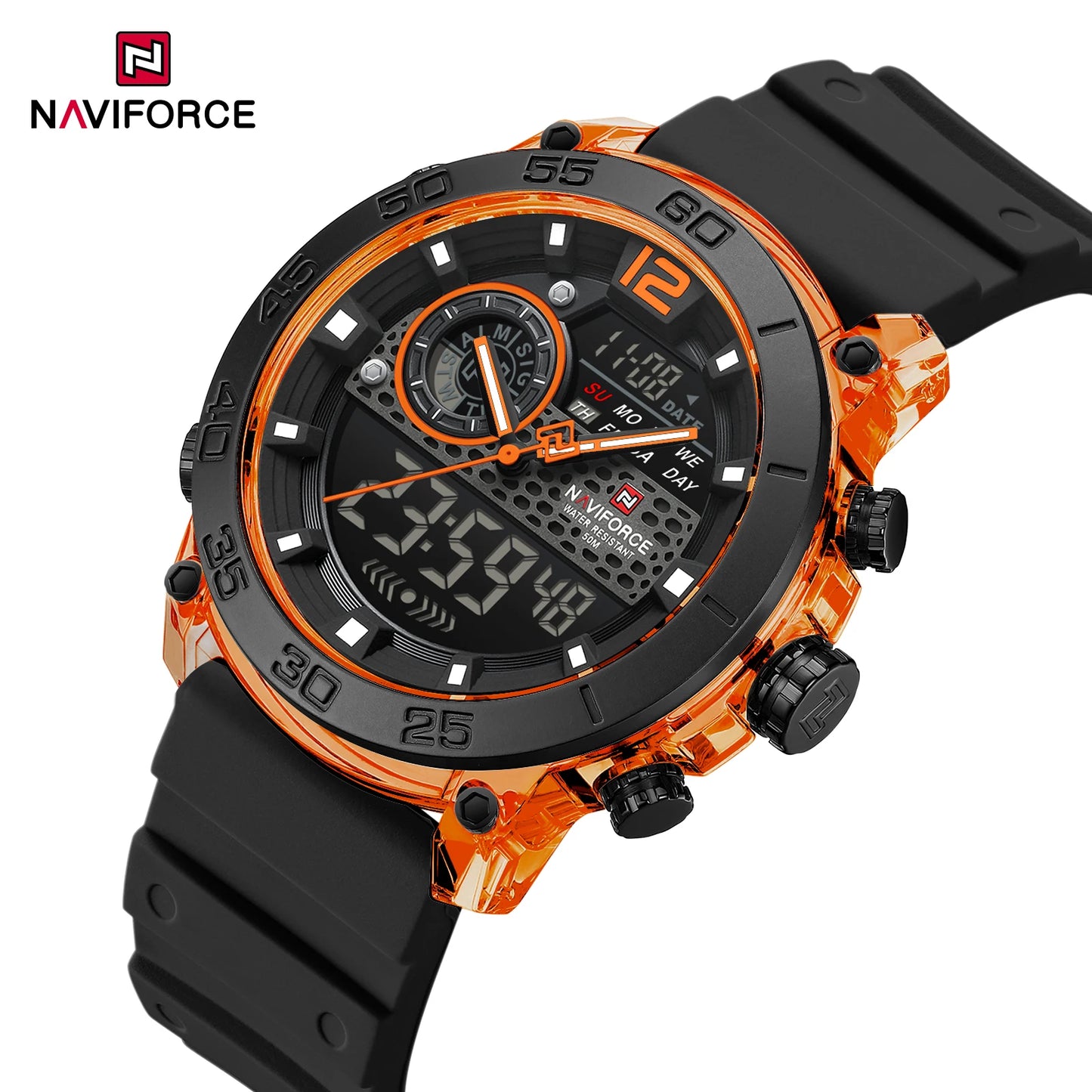 NAVIFORCE NF6104 Dual Display Multifunction Watch
