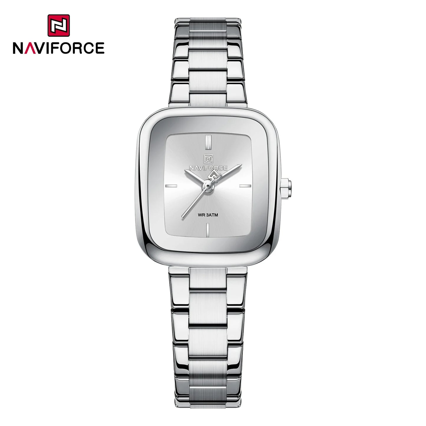 Montre-bracelet NAVIFORCE NF5075 décontractée pour femme avec bracelet en acier inoxydable résistant