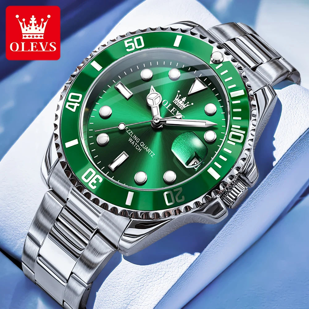 OLEVS 5885 Stainless Steel Strap Automatic Date Watch