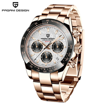 PAGANI DESIGN 2026 NOUVEAU 1664 Montre homme cadran météorite Montre de luxe en saphir à quartz pour hommes Chronographe sport pour hommes Reloj Hombre