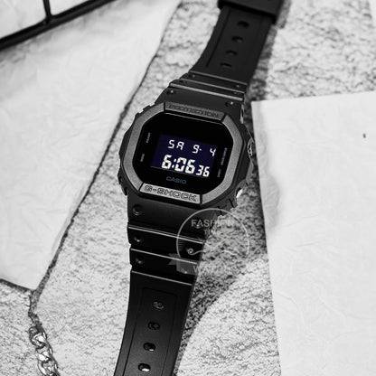 Casio G-Shock DW-5600UBB-1 digital watch with rugged square case