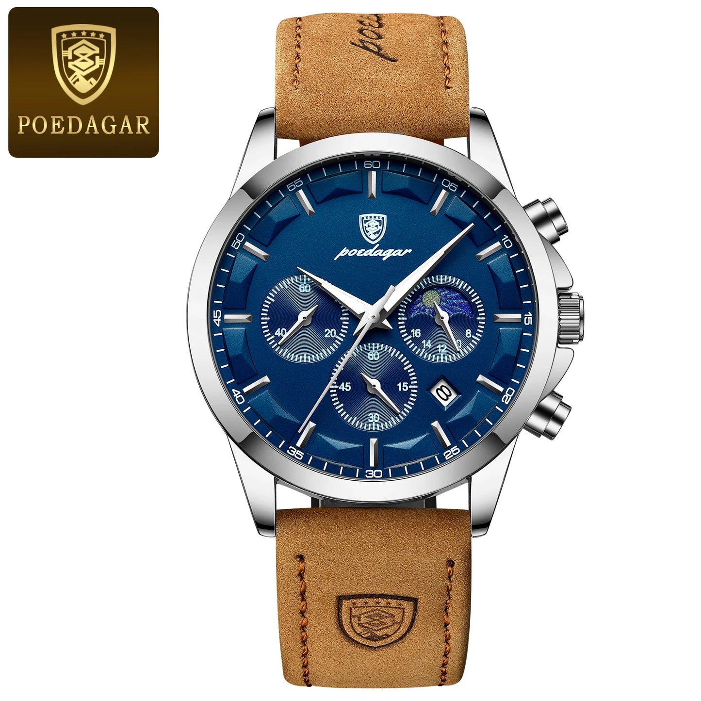 POEDAGAR Original Military Chronograph Date Watch