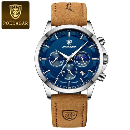 POEDAGAR Original Military Chronograph Date Watch