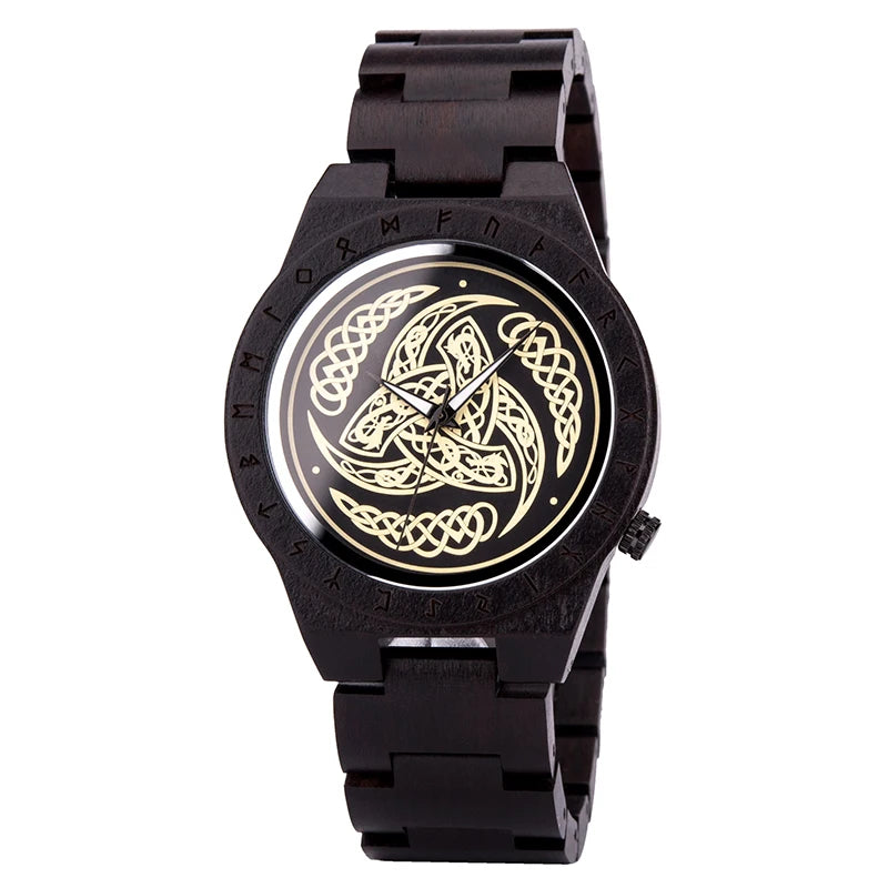BOBO BIRD Montres en bois Relogio Masculino Montre pour hommes Symbole guerriers vikings Relojes Para Hombre часы мужские Logo personnalisé