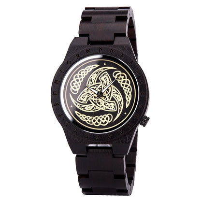 BOBO BIRD Montres en bois Relogio Masculino Montre pour hommes Symbole guerriers vikings Relojes Para Hombre часы мужские Logo personnalisé