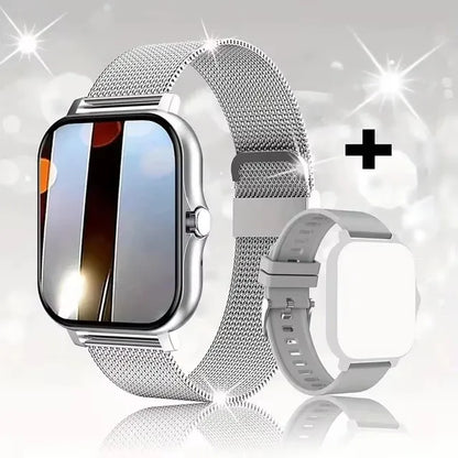 Montre connectée étanche 1,83'' avec réponse aux messages, appels, surveillance du sommeil, podomètre sportif, alertes d'informations pour iPhone Android