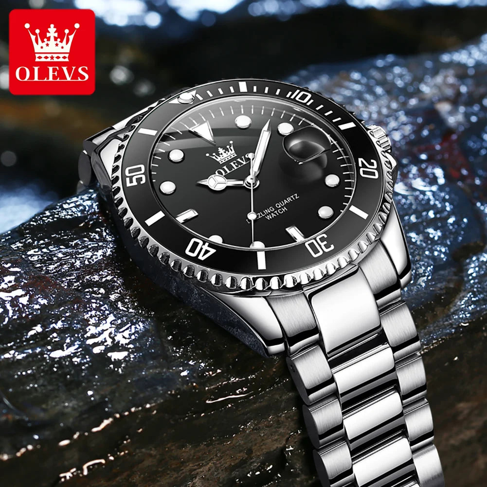 OLEVS 5885 Stainless Steel Strap Automatic Date Watch
