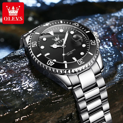 OLEVS 5885 Stainless Steel Strap Automatic Date Watch