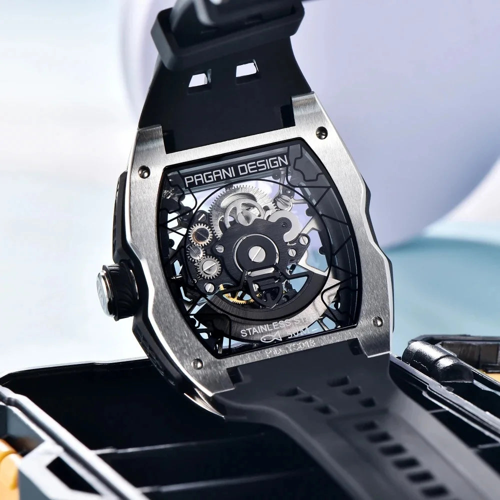 ChronoState Titan Eclipse Skeleton Automatic Luxury Watch for Men