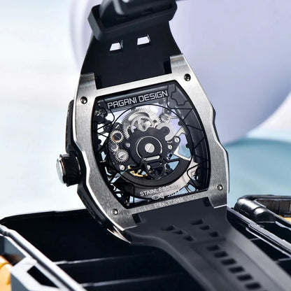 ChronoState Titan Eclipse Skeleton Automatic Luxury Watch for Men
