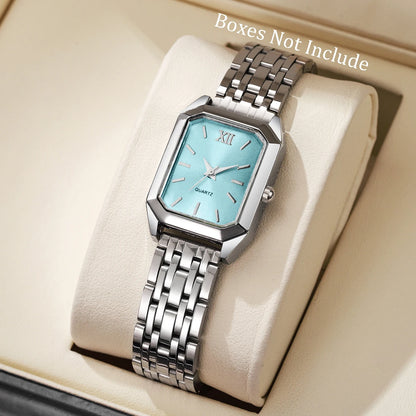1/8PCS Fashion Rectangle Women Quartz Wristwatch Casual Ladies  Watches Girls Clock Reloj Mujer(Without Box)