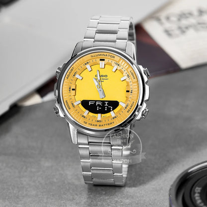 Montres Casio pour hommes, marque de luxe supérieure, ensemble pointeur LED double affichage étanche militaire, montre relogio masculino série AMW-880