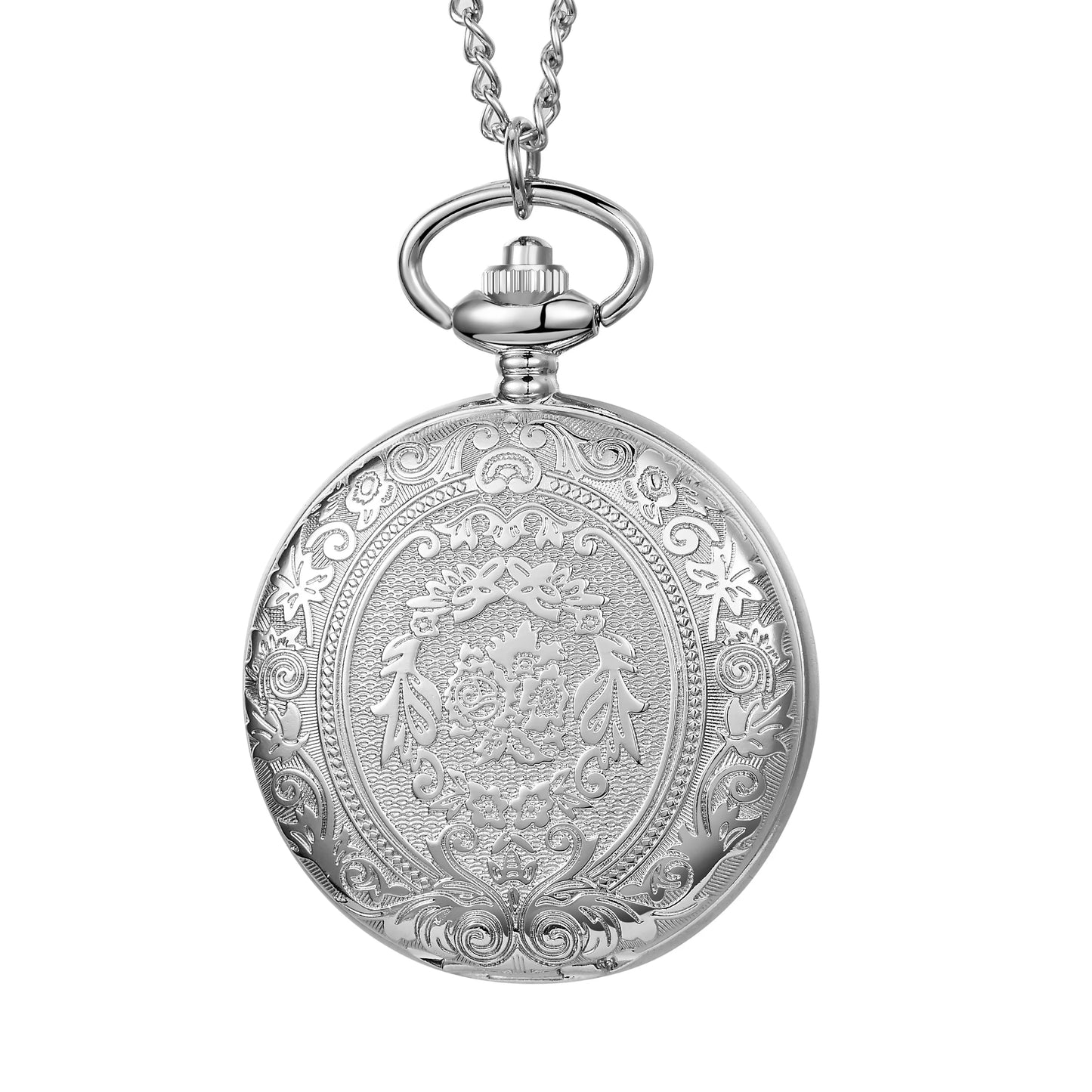 Montres de poche classiques et rétro à couvercle rabattable, gravées, pour femmes et hommes, montres suspendues à quartz, idéales pour offrir des cadeaux.