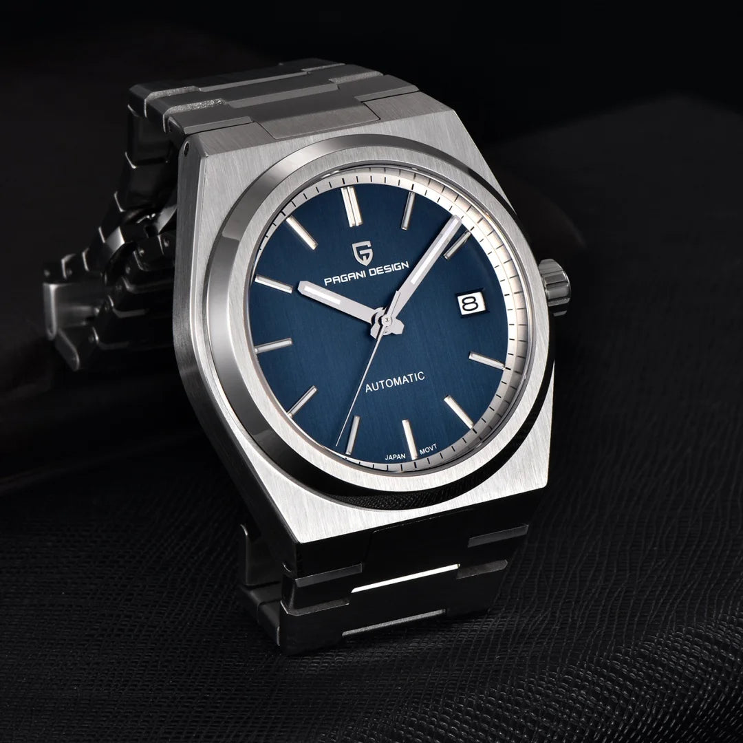Montre automatique mécanique Pagani Design pour homme, mouvement Miyota8215, de luxe, en acier inoxydable avec saphir et traitement antireflet, étanche