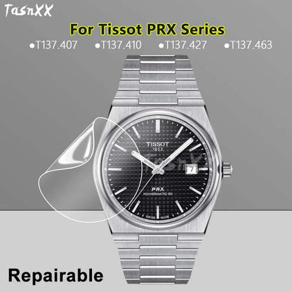 Protection d'écran ultra fine pour montre Tissot PRX Powermatic 80 T137407 T137410 T137463 T931407 Film hydrogel souple - Pas en verre
