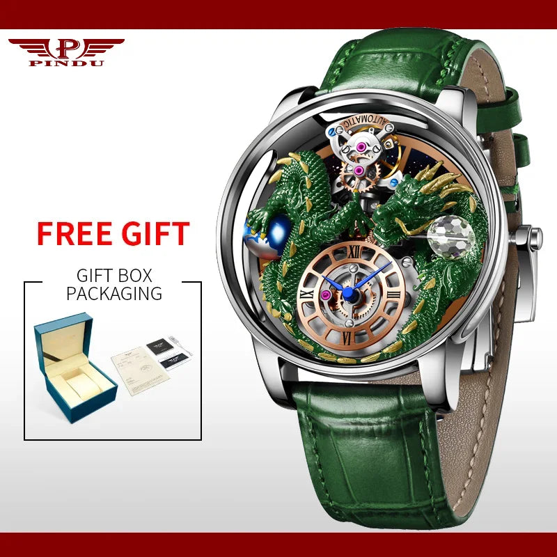 PINDU Design Celestial Body Traditionnelle Dragon Watch