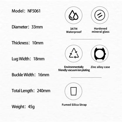 NAVIFORCE – Montre à quartz décontractée et élégante pour femme, bracelet en silicone, cadeau pour femme, montre-bracelet décontractée, Relogio Feminino