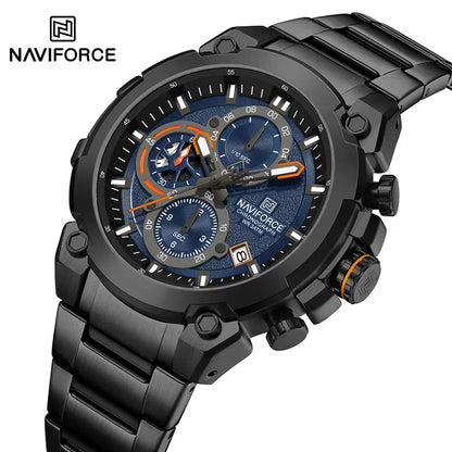 Montre Militaire Homme NAVIFORCE Luxe Étanche Quartz Chronographe Bracelet Montre Masculino Tendance Horloge