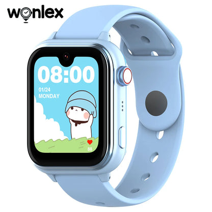 Montre intelligente GPS Wonlex KT37 pour enfants avec assistant vocal IA, application de surveillance, suivi de localisation WiFi, appel vidéo 4G