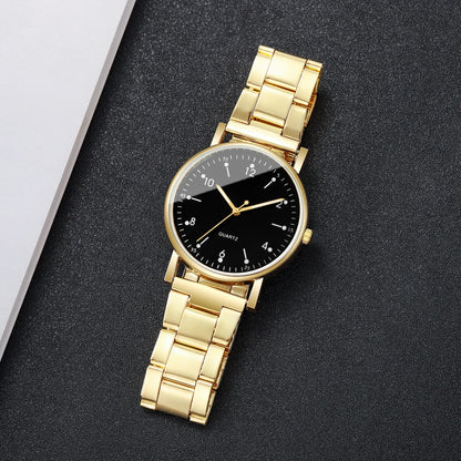Lot de 4 montres à cadran arabe tendance pour femme, montre-bracelet à quartz pour femme avec strass, ensemble de bracelets Reloj Mujer (sans boîte)