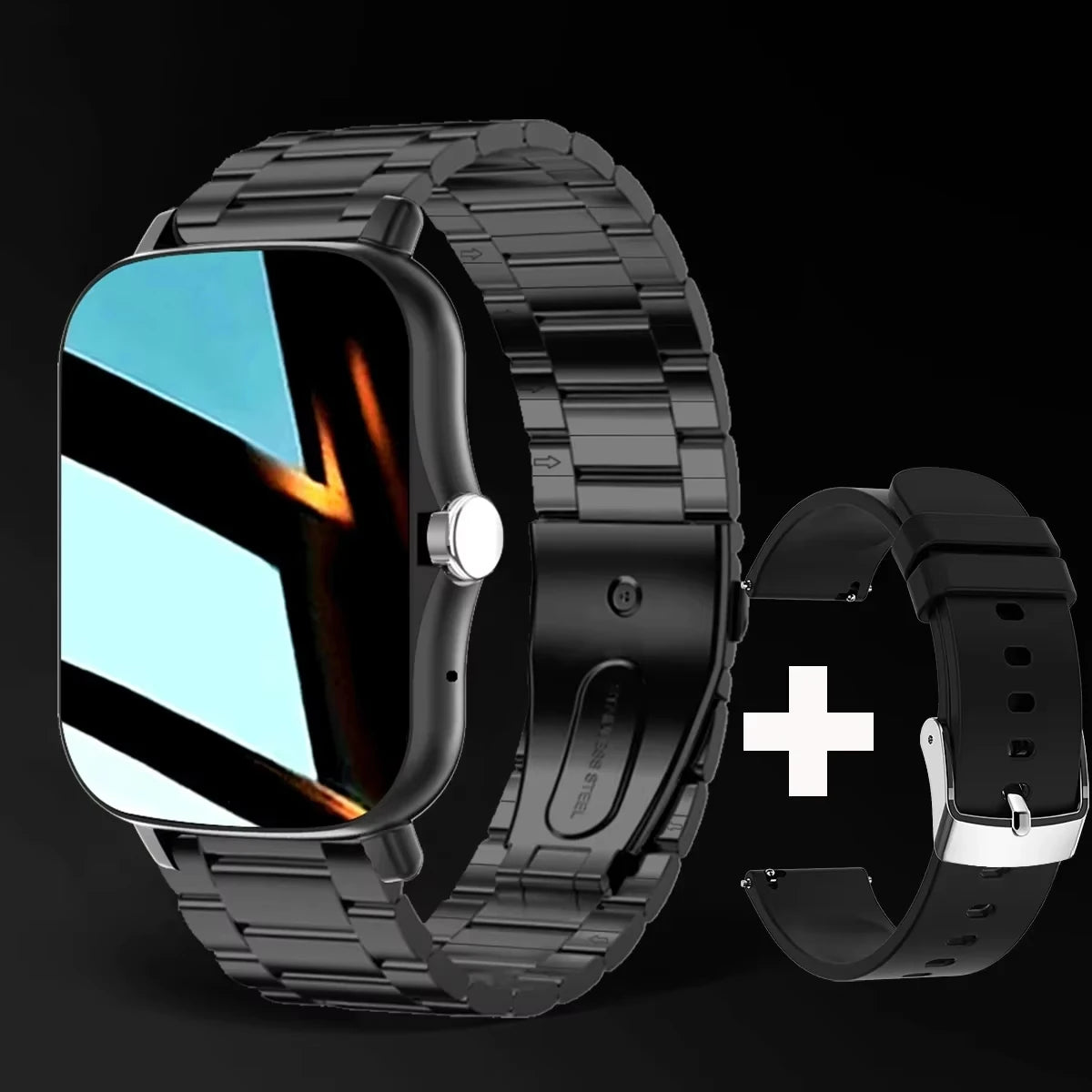 LAXASFIT 2025 Nouvelle Montre Connectée pour Hommes Femmes Cadeau Écran Tactile Complet Montre de Sport et de Fitness Appel Bluetooth Montre Intelligente Digitale
