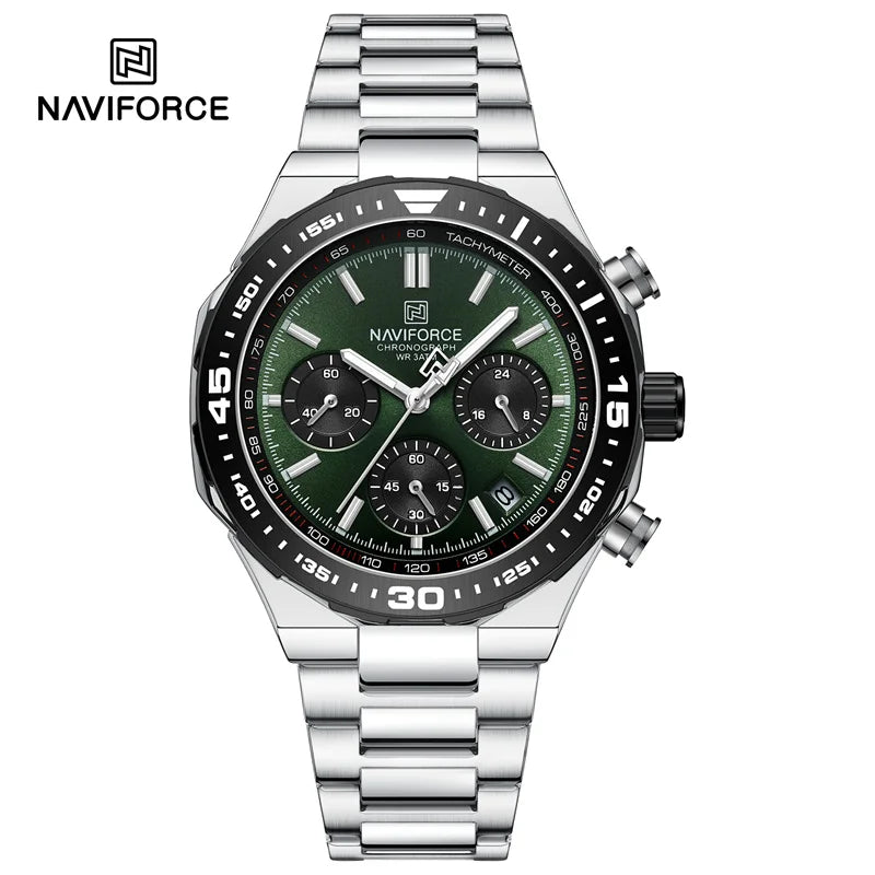 NAVIFORCE NF8049 Stainless Steel Big Face Chronograph