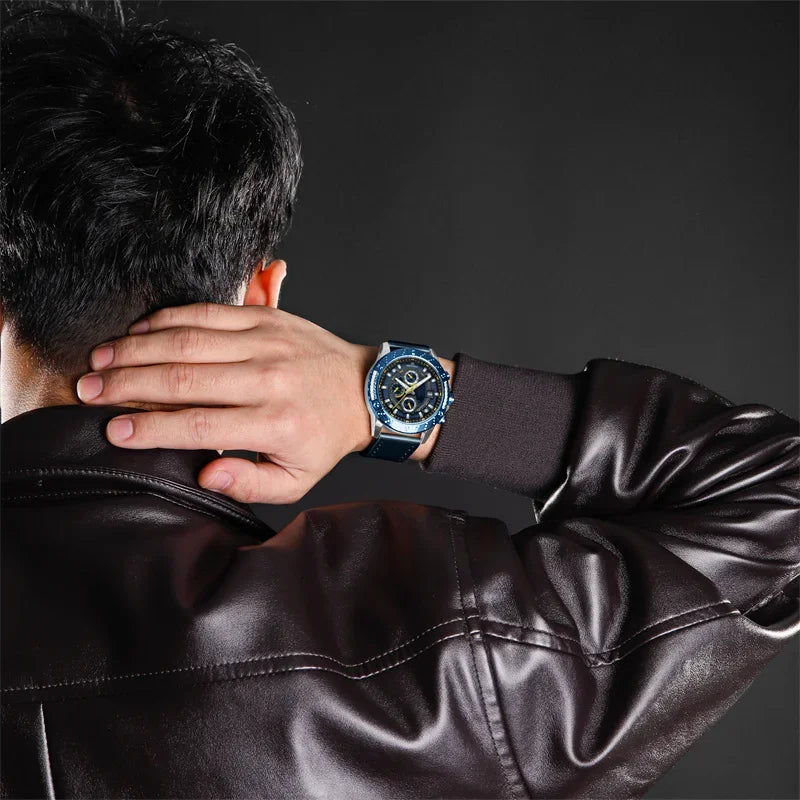 NAVIFORCE NF8055 Multifunction Chronograph Leather Watch