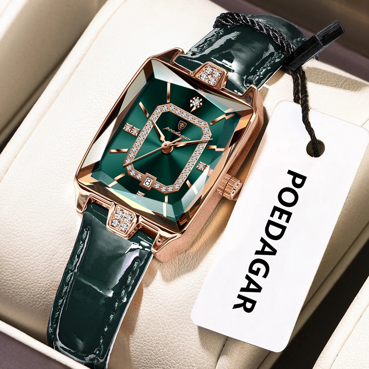 POEDAGAR Original Luxury Women Wristwatch Waterproof Leather Date Woman Watch Elegant High Quality Quartz Women's Watches Reloj