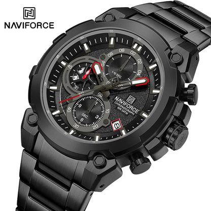 NAVIFORCE Montre Homme Mode Sport Chronographe Étanche Montres Hommes Affichage Calendrier Militaire Quartz Montre Homme Reloj Hombre