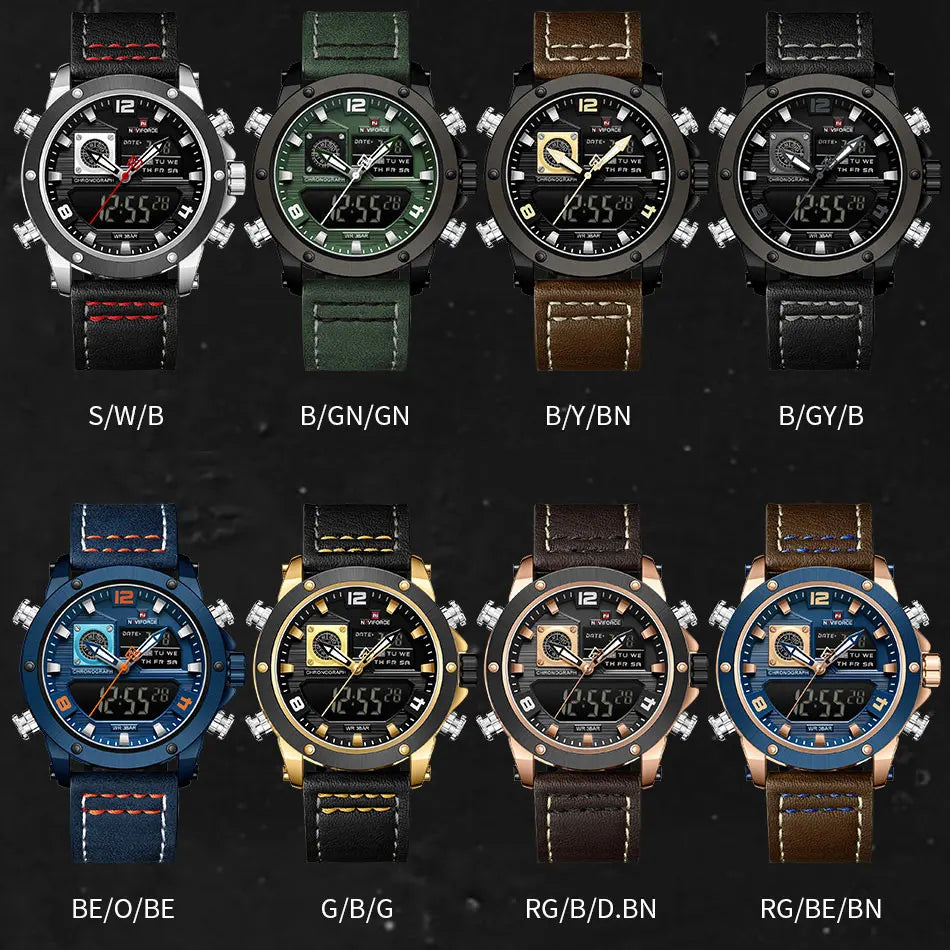NAVIFORCE NF9236 Dual Display Military Chronograph Watch