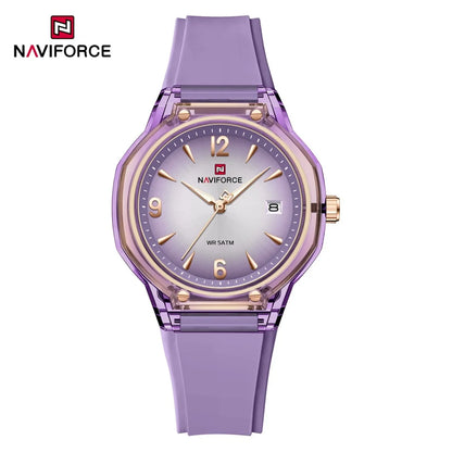 NAVIFORCE Montres de Luxe pour Femmes 2026 Montre-Bracelet à Quartz Tendance avec Calendrier Étanche Lumineuse