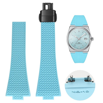 Bracelet en caoutchouc fluoré pour Tissot PRX Series 35mm 40mm Boucle Papillon FKM 11mm 12mm Étanches, Bracelet de Montre à Dégagement Rapide de Remplacement