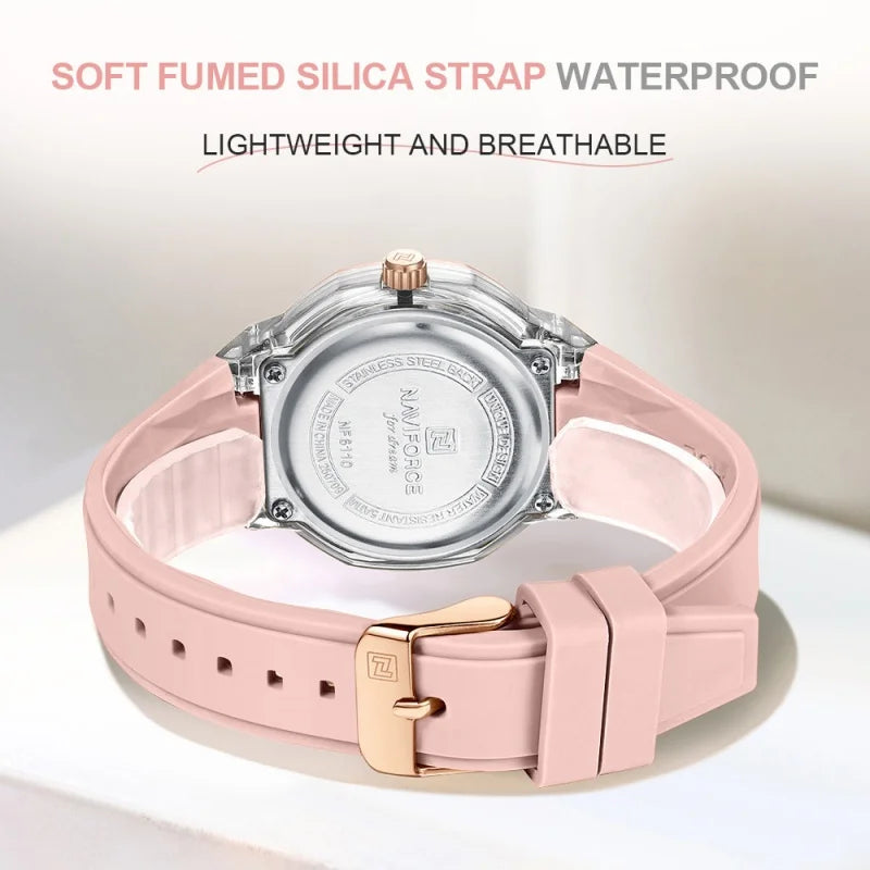 NAVIFORCE Montres de Luxe pour Femmes 2026 Montre-Bracelet à Quartz Tendance avec Calendrier Étanche Lumineuse