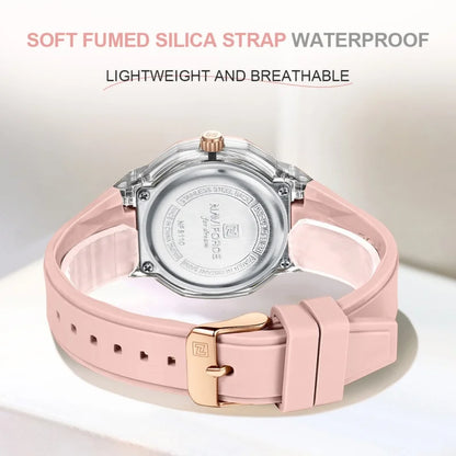 NAVIFORCE Montres de Luxe pour Femmes 2026 Montre-Bracelet à Quartz Tendance avec Calendrier Étanche Lumineuse
