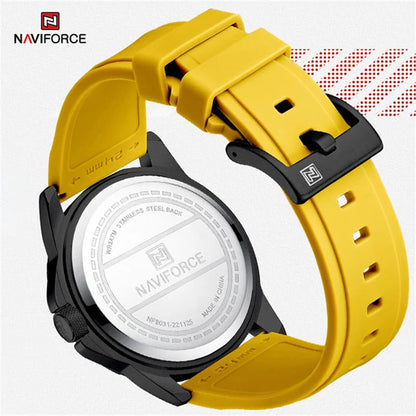 Montre NAVIFORCE pour Homme, Classique, Tendance, Date, Lumineuse, Étanche, Sport, Bracelet en Silicone, Montre-bracelet à Quartz Relogio Masculino 2025