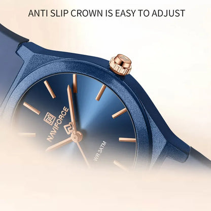 Montres NAVIFORCE NF5056 pour femmes, bracelet en silicone souple de haute qualité