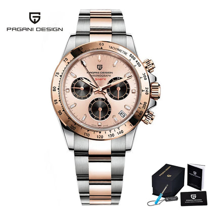 PAGANI DESIGN 2026 NOUVEAU 1664 Montre homme cadran météorite Montre de luxe en saphir à quartz pour hommes Chronographe sport pour hommes Reloj Hombre