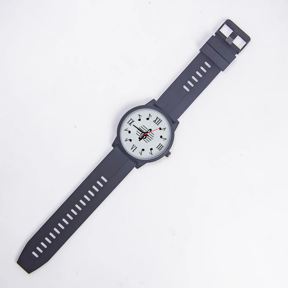 Montres-bracelets à quartz à symbole, Souvenir, Livraison gratuite, Montre-bracelet en or rose pour homme, Cadeau d'expert en musique, Naviforce, Note noire, Argent