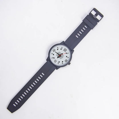 Montres-bracelets à quartz à symbole, Souvenir, Livraison gratuite, Montre-bracelet en or rose pour homme, Cadeau d'expert en musique, Naviforce, Note noire, Argent