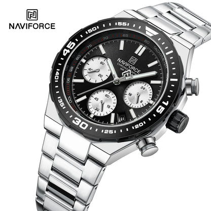 NAVIFORCE Montres Homme Quartz Tendance Affaires Classique Étanche Bracelet Acier Inoxydable Montre-bracelet Nouvelle horloge Homme en 2024